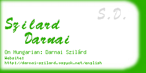 szilard darnai business card