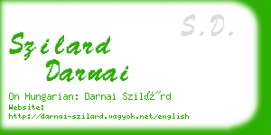 szilard darnai business card